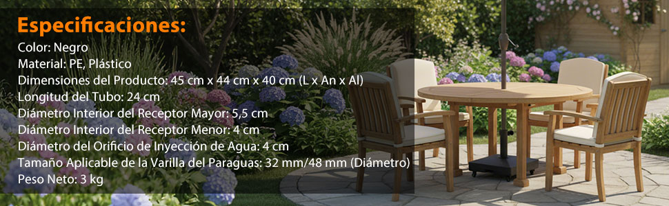 base para sombrilla para patio resistent