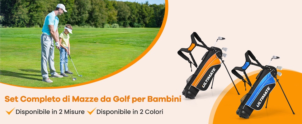 Set di mazze da golf per bambini da 8 a 10 anni