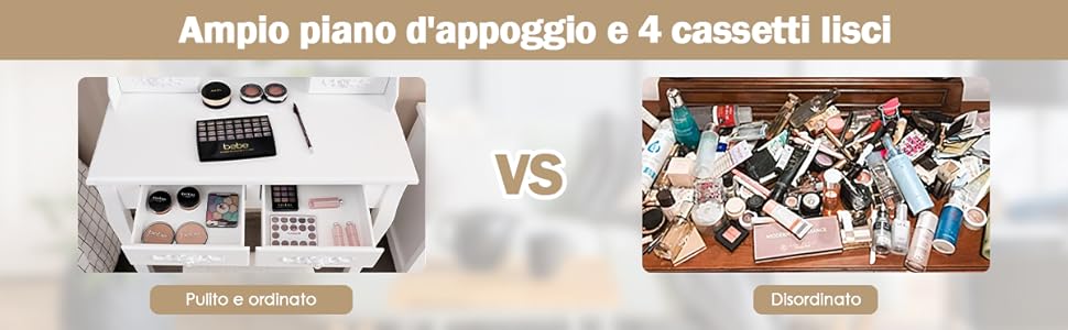 Specchio Rotante e Facile Stoccaggio