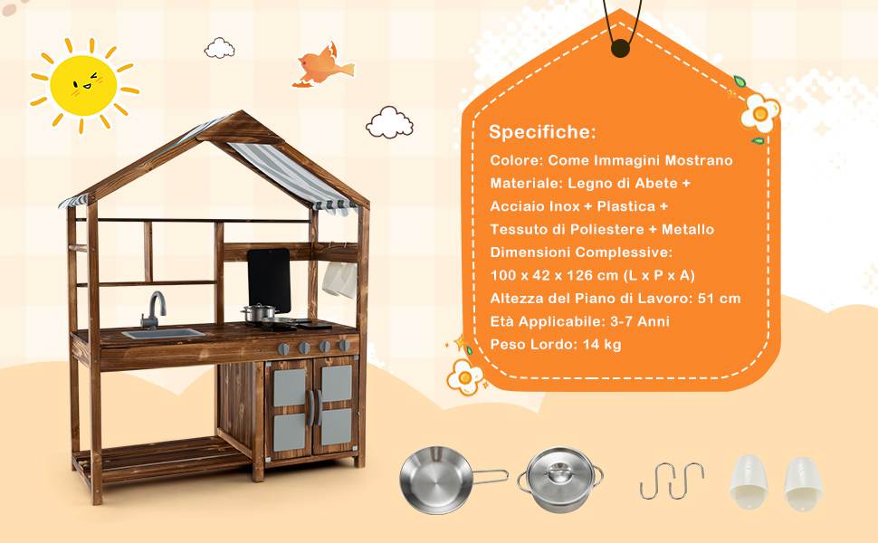 TP Toys Cucina Fango, Set da Gioco per Bambini, all'aperto, con Padella ad Acqua, lavello da Giardino e Accessori da Cucina, per Ragazzi e Ragazze