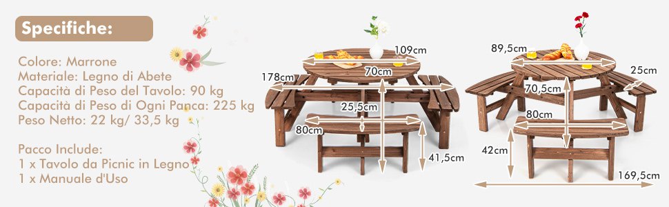 Tavolo da giardino con 4 sedie in ferro - Giardino e Fai da te In
