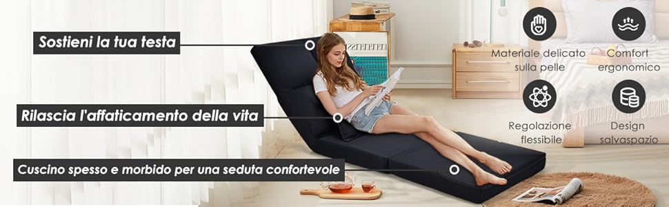 Schienale ergonomico e regolabile