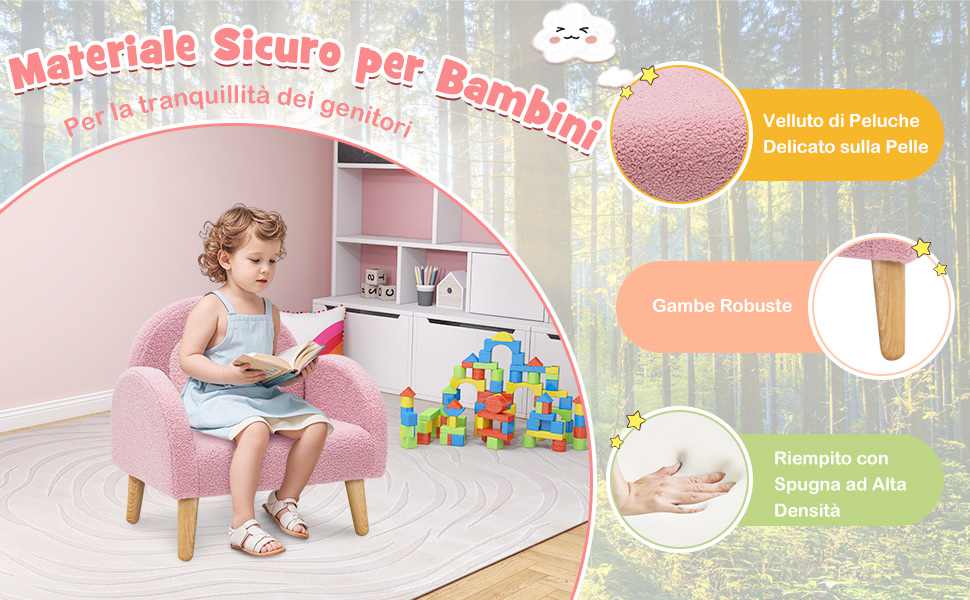 Schienale e braccioli ergonomici