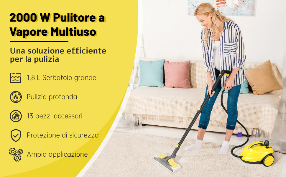 Potente Vapore ad Alta Temperatura