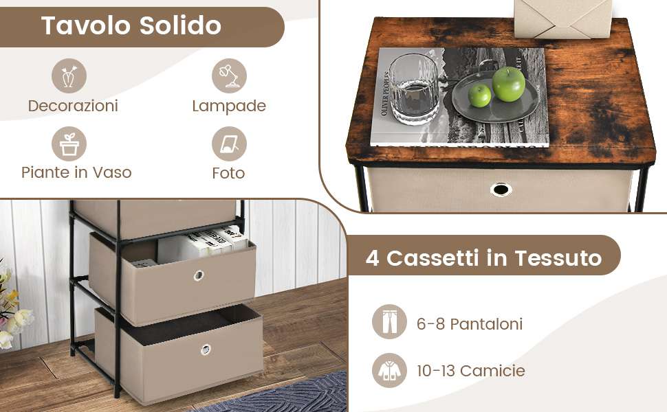 Cassetti in Tessuto Pieghevoli