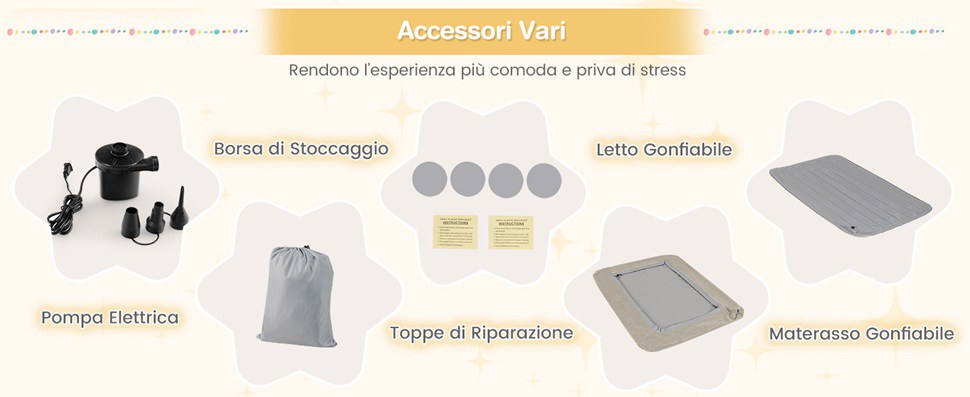 Pompa Ad Aria Elettrica 600W Per Materasso, Gonfiabile E Sgonfiaggio Rapido – 5 Ugelli Inclusi, Per Campeggio, Piscina E Galleggianti